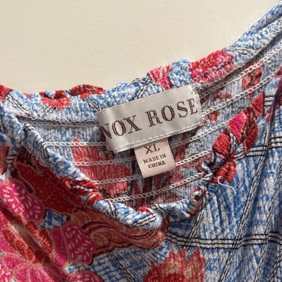 Knox Rose Blue and Red Floral Dress - Picture 4 of 4